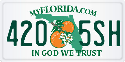 FL license plate 4205SH
