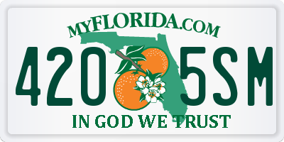 FL license plate 4205SM