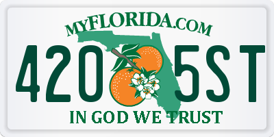 FL license plate 4205ST