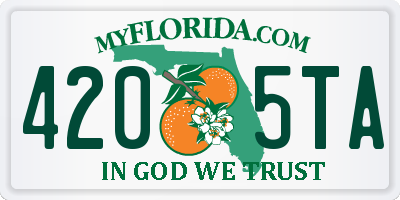 FL license plate 4205TA