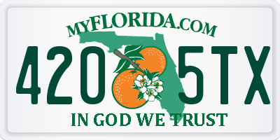 FL license plate 4205TX