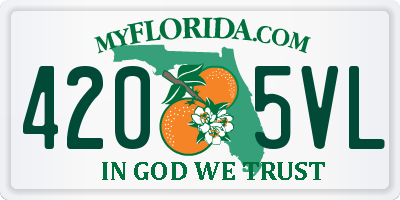 FL license plate 4205VL