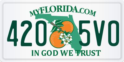 FL license plate 4205VO
