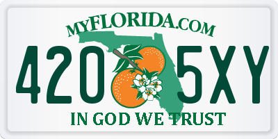 FL license plate 4205XY