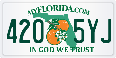 FL license plate 4205YJ