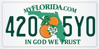 FL license plate 4205YO