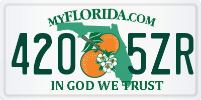 FL license plate 4205ZR
