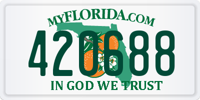 FL license plate 420688