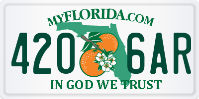 FL license plate 4206AR