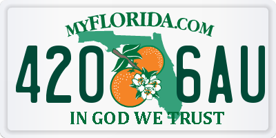FL license plate 4206AU