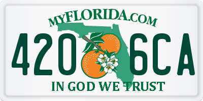 FL license plate 4206CA