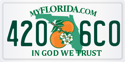 FL license plate 4206CO