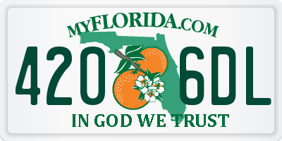 FL license plate 4206DL