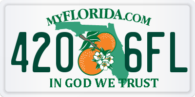 FL license plate 4206FL