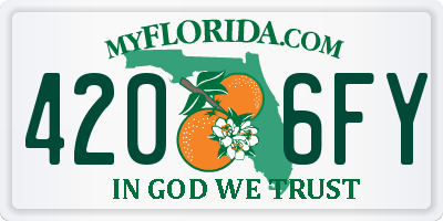 FL license plate 4206FY