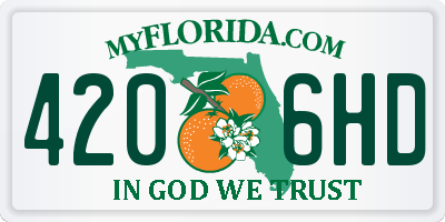 FL license plate 4206HD