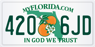 FL license plate 4206JD