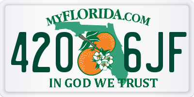 FL license plate 4206JF