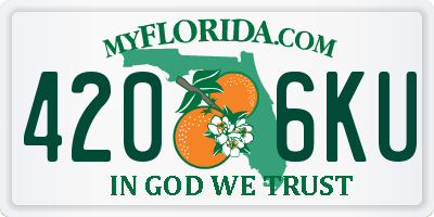 FL license plate 4206KU