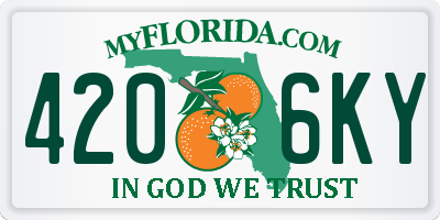 FL license plate 4206KY