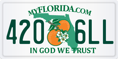 FL license plate 4206LL