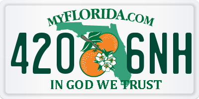 FL license plate 4206NH