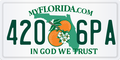 FL license plate 4206PA