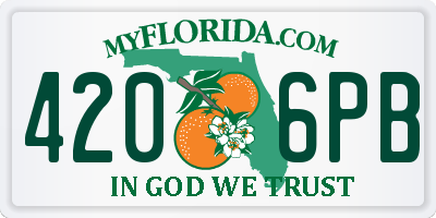 FL license plate 4206PB