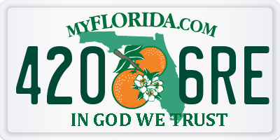 FL license plate 4206RE
