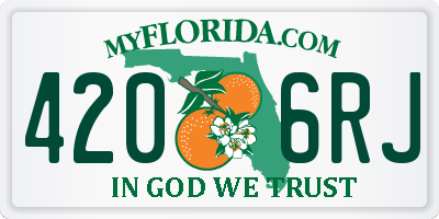 FL license plate 4206RJ