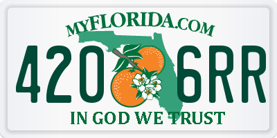 FL license plate 4206RR