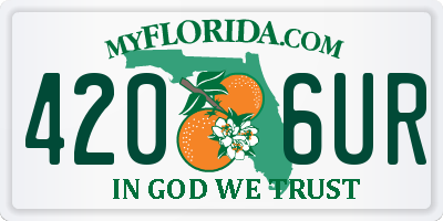 FL license plate 4206UR