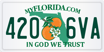 FL license plate 4206VA