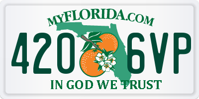 FL license plate 4206VP