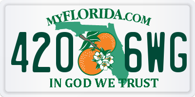 FL license plate 4206WG