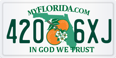 FL license plate 4206XJ