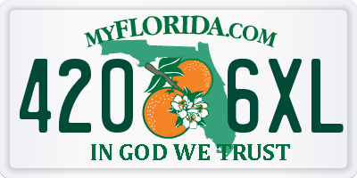 FL license plate 4206XL