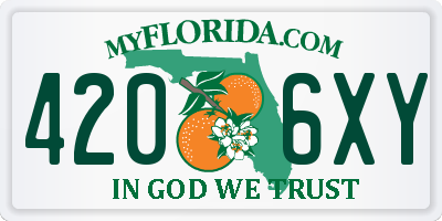 FL license plate 4206XY