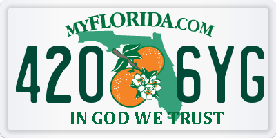 FL license plate 4206YG