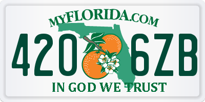 FL license plate 4206ZB