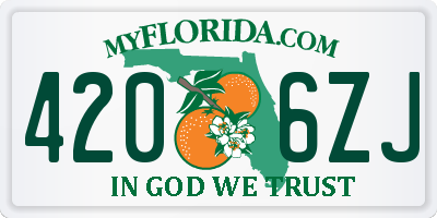 FL license plate 4206ZJ