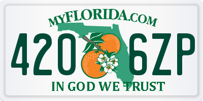 FL license plate 4206ZP