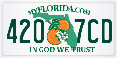 FL license plate 4207CD
