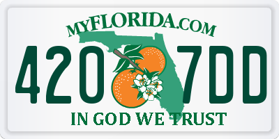 FL license plate 4207DD