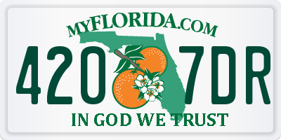 FL license plate 4207DR
