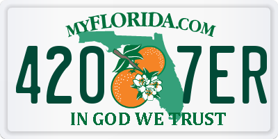 FL license plate 4207ER