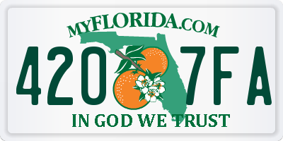 FL license plate 4207FA