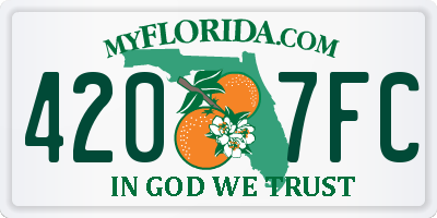 FL license plate 4207FC