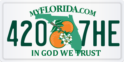 FL license plate 4207HE
