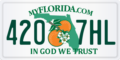 FL license plate 4207HL